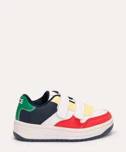 tênis infantil com velcro colorido 22