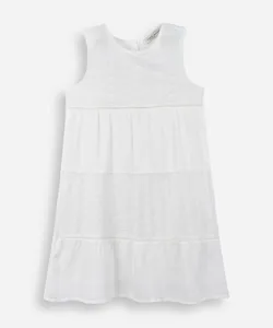 vestido midi infantil tule bordado off white 4