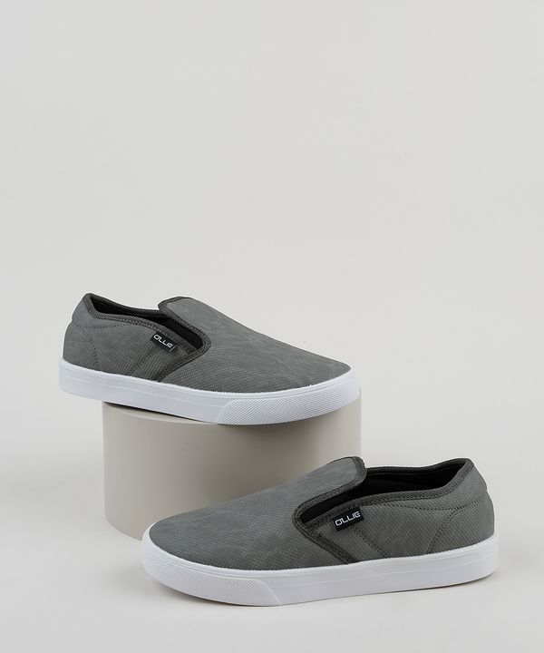 Tênis Slip On Masculino Ollie Cinza Mescla 39