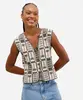 tricot feminino coqueiros com botões personalizados verde P