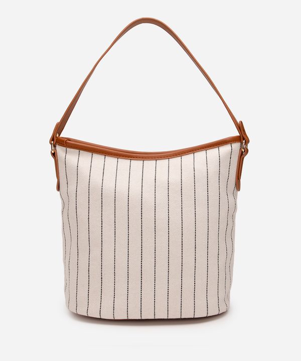bolsa bucket risca de giz off white UNICO