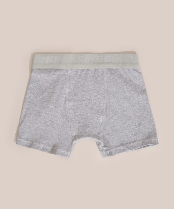 Cueca Infantil Boxer Lupo Kids Cinza Mescla M