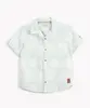 camisa infantil de algodão floral manga curta verde claro 6