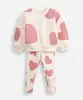 conjunto infantil longo de moletom coração off white 1