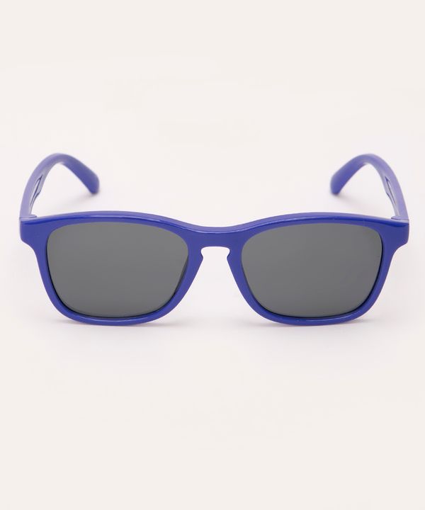 óculos de sol infantil quadrado com proteção uv azul Único