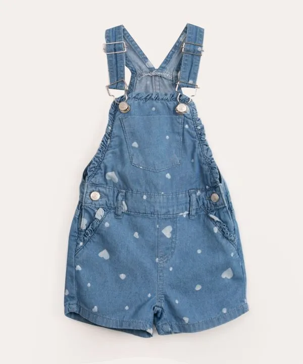 jardineira infantil jeans corações azul médio 3