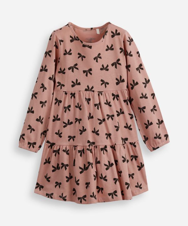 vestido infantil manga longa lacinho rosa 12
