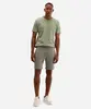 bermuda jogger masculina de moletom básica verde GG