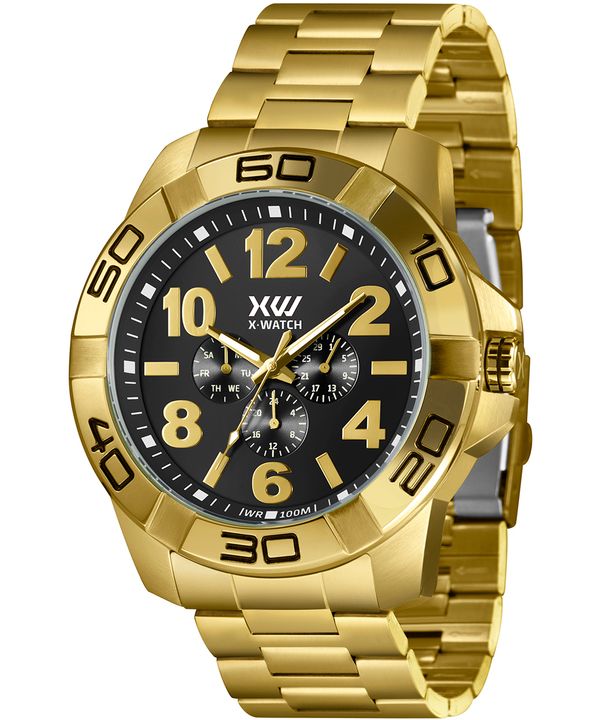 relógio x-games xmgsm002 p2kx multifunção dourado UNICO