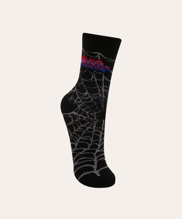 par de meias infantil cano alto miles morales marvel o poder é nosso preta 30-33
