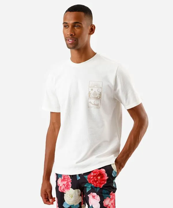 camiseta masculina de algodão estampada off white P