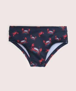 Sunga Infantil Slip Estampada de Caranguejos com Proteção UV50+ Azul Marinho 3