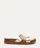 rasteirinha flatform metalizada oneself dourada 35
