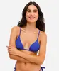 biquíni top cortininha bojo removível azul M