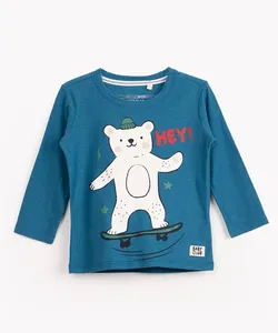 camiseta flamê infantil curso manga longa azul 3