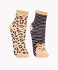 kit de 2 pares de meias infantis cano médio com brilho multicor 22-25