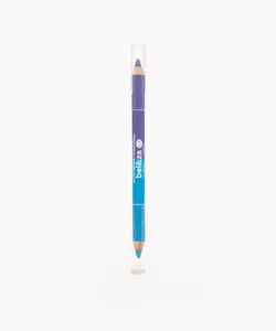 lápis bicolor delineador de olhos e lábios color block beleza cea roxo e azul Único