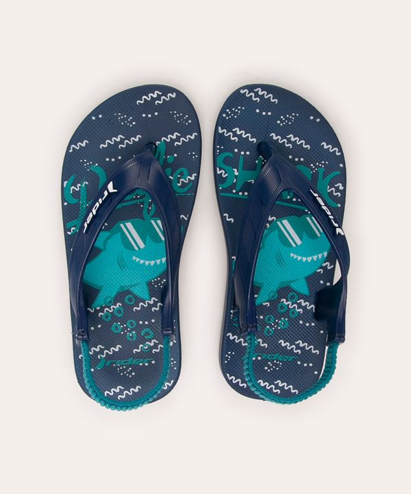 chinelo infantil rider street fun tubarões azul 19
