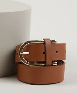 Cinto Feminino Médio com Fivela Caramelo 105CM