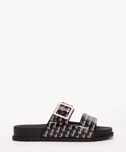 chinelo infantil slide barbie grendene preto 26-27