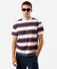 camiseta masculina box fit listrada azul G