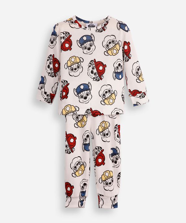 pijama longo infantil patrulha canina - off white 3