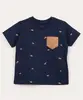 camiseta infantil dinossauro manga curta azul marinho 1