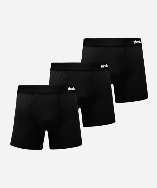 kit de 3 cuecas masculinas boxer mash preta M