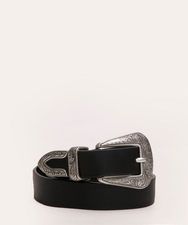 cinto médio western preto 105CM
