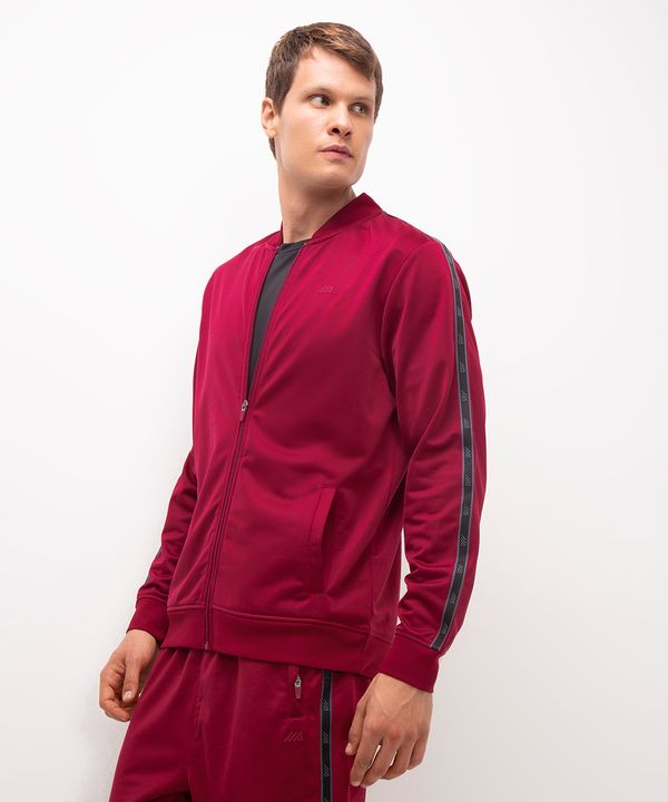 jaqueta com bolsos esportiva vinho GG