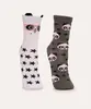 kit de 2 pares infantil de meias luluca colorido 26-29