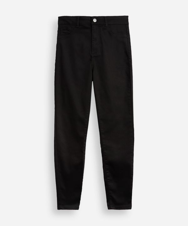 calça skinny juvenil de sarja preta 16