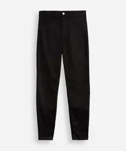 calça skinny juvenil de sarja preta 16