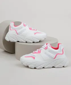 Tênis Feminino Oneself Sneaker Chunky com Recortes em Neon Branco 39