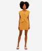 minissaia feminina de tricot vivi olimo amarela G