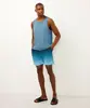 short cós com elástico e cordão degradê azul M