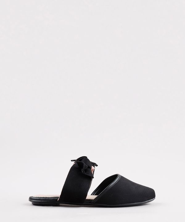 Mule Infantil Molekinha Bico Fino com Laço Preto 29