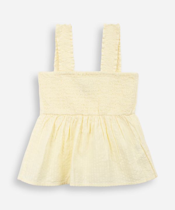 bata de algodão infantil texturizada amarela 4
