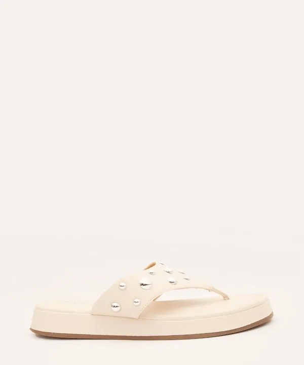rasteirinha flatform de dedo com tachas oneself off white 34