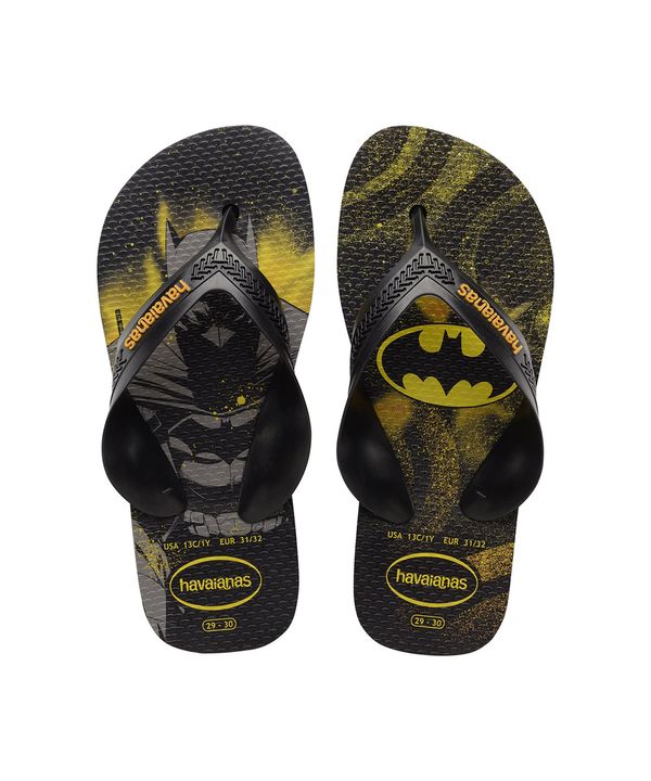 Chinelo Infantil Havaianas Max Batman Preto 29-30
