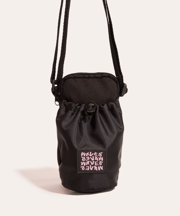 bolsa shoulder porta garrafa waves preto Único