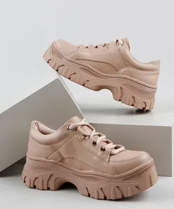 Tênis Feminino Oneself Sneaker Chunky com Recortes Bege Escuro 35