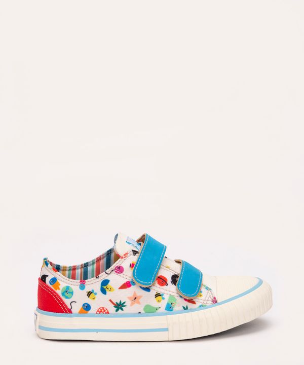 tênis infantil com tira e velcro mooui colorido 34