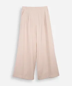 calça wide leg juvenil de alfaiataria bege 12