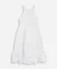 vestido infantil de tule com estampa floral off white 4