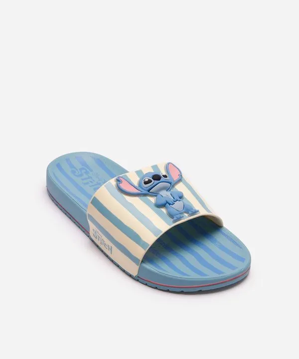 chinelo slide ipanema stitch listrado azul 32-33