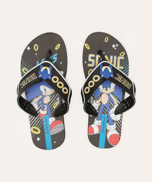 chinelo infantil sonic ipanema preto 31-32