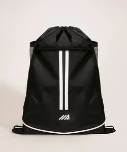mochila saco bolso tela esportivo preta Único