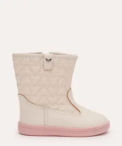 bota infantil matelassê corações molekinha off white 18
