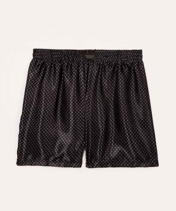 cueca samba canção de cetim preto P